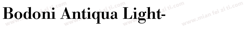 Bodoni Antiqua Light字体转换